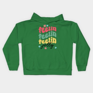 Feeling Jolly Christmas Colorful Text Kids Hoodie